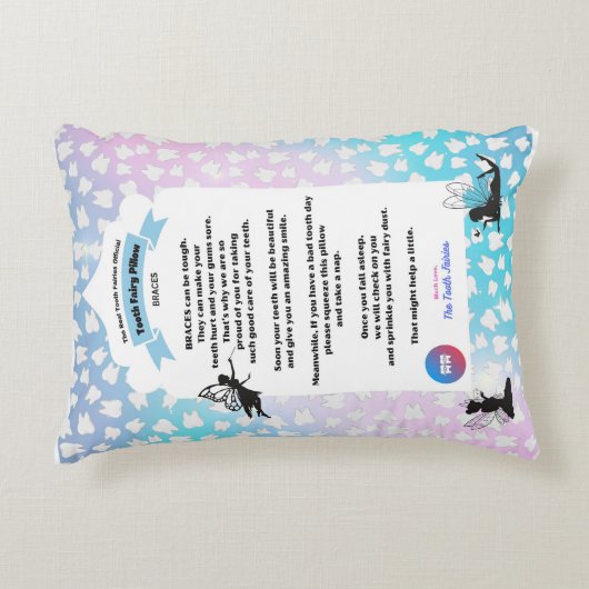 Braces, Tooth Fairies Pillow, Pillow tot comfort Accent Kussen (Voorkant)
