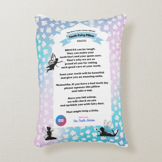 Braces, Tooth Fairies Pillow, Pillow tot comfort Accent Kussen (Voorkant(Verticaal))