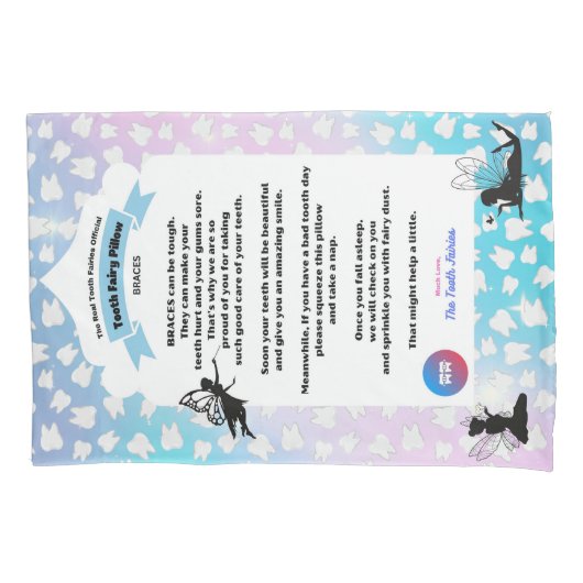 Braces, Tooth Fairies Pillowcase, voor comfort Kussensloop (Voorkant)