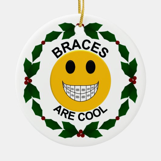 Braces zijn Cool kerstversiering Keramisch Ornament (Voorkant)