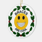 Braces zijn Cool kerstversiering Keramisch Ornament (Links)