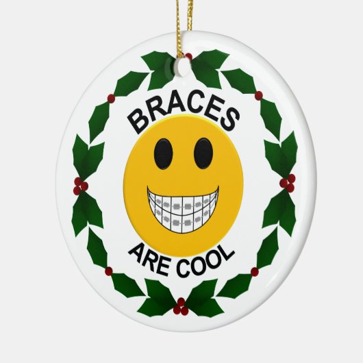 Braces zijn Cool kerstversiering Keramisch Ornament (Links)