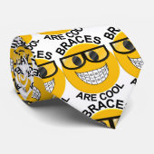 Braces zijn wollen glimlach met zwart gele Stropda Stropdas (Opgerold)