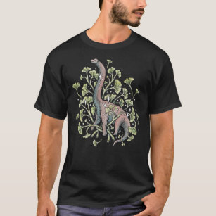 Brachio Ginkgo Calm Color Palette Dinosaur Botan T-shirt