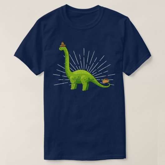 Brachiosaurus Brontosaurus Taco Cinco de Mayo Mexi T-shirt (Design voorkant)