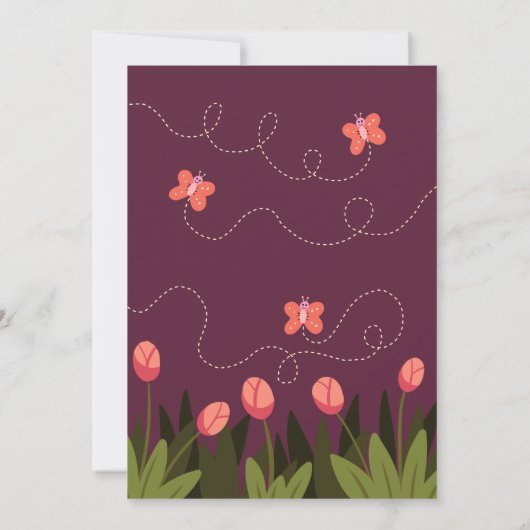 Brachiosaurus Dino Birthday Invitation Kaart (Achterkant)