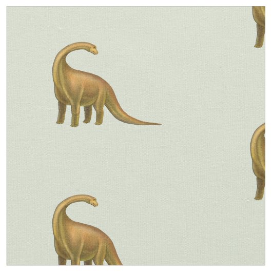Brachiosaurus Dinosaur Combed Cotton Fabric. Stof (Close Up)
