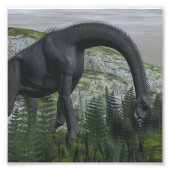 Brachiosaurus dinosaur die fern-3D eet Foto Afdruk (Voorkant)