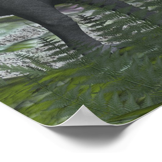 Brachiosaurus dinosaur die fern-3D eet Poster (Hoek)