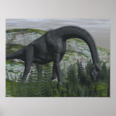 Brachiosaurus dinosaur die fern-3D eet Poster (Voorkant)