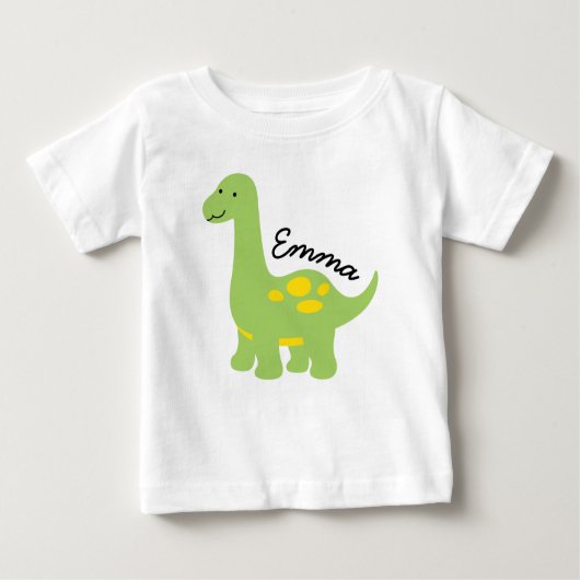 Brachiosaurus Dinosaur Kind Baby Personaliseer Shi (Voorkant)