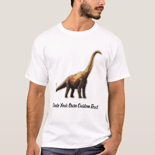Brachiosaurus Dinosaur Maak Je Eigen Aangepaste Te T-shirt (Voorkant)