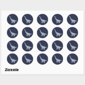 Brachiosaurus Dinosaur Partij Dank u wel! Ronde Sticker (Vel)