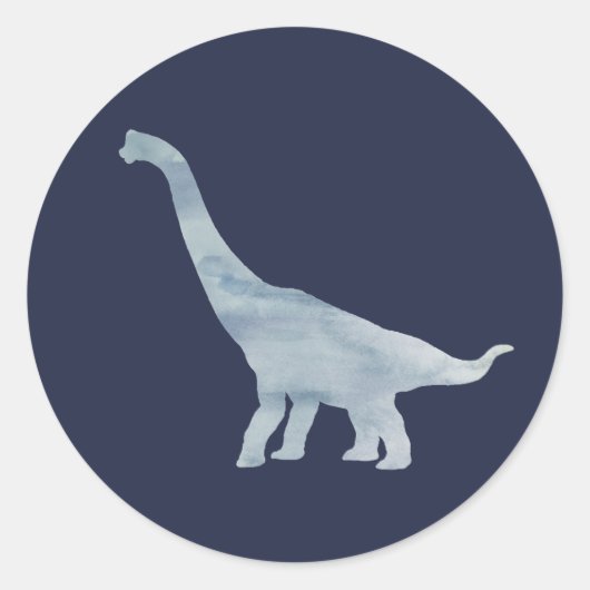 Brachiosaurus Dinosaur Partij Dank u wel! Ronde Sticker (Voorkant)