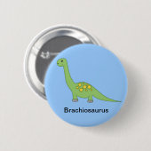 Brachiosaurus Dinosaur Ronde Button 5,7 Cm (Voorkant /achterkant)