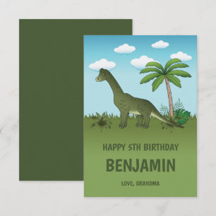 Brachiosaurus Dinosaur Tropical Happy Birthday