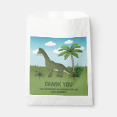 Brachiosaurus Dinosaur Tropische Dag Dank u Bedankzakje (Voorkant)