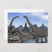 Brachiosaurus dinosaurus - 3D rendering Briefkaart (Voorkant / Achterkant)