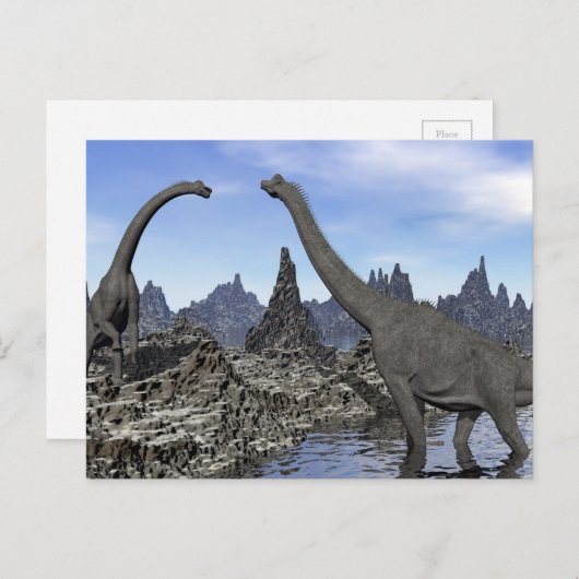 Brachiosaurus dinosaurus - 3D rendering Briefkaart (Voorkant / Achterkant)
