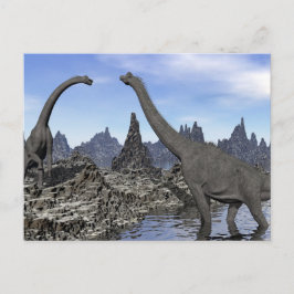 Brachiosaurus dinosaurus - 3D rendering Briefkaart