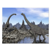Brachiosaurus dinosaurus - 3D rendering Foto Afdruk (Voorkant)