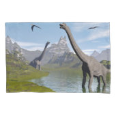 Brachiosaurus dinosaurus in water - 3D rendering Kussensloop (Voorkant)