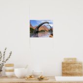 Brachiosaurus dinosaurus in water - 3D rendering Poster (Keuken)