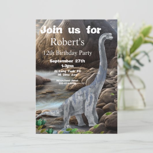 Brachiosaurus, Dinosaurus Verjaardag, Kaart (Staand voorkant)