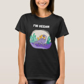 Brachiosaurus en Cute Dinosaur Vegan T-shirt (Voorkant)