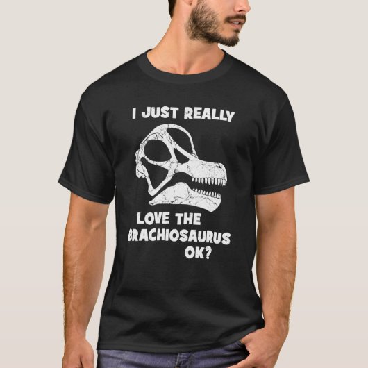 Brachiosaurus Fossil Skull Dinosaur Botten Brachio T-shirt (Voorkant)