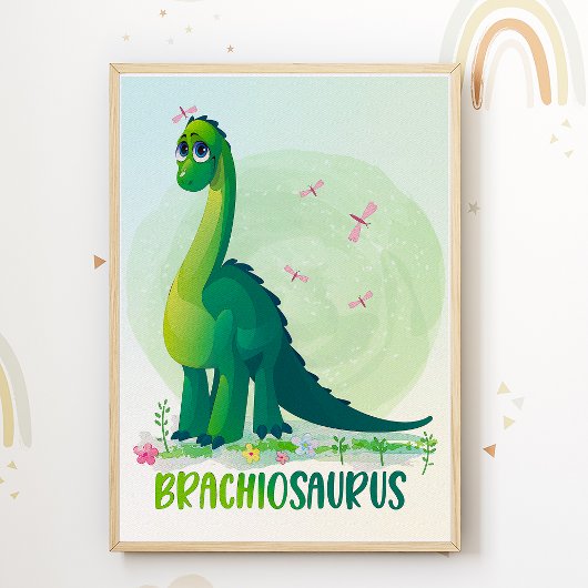 Brachiosaurus kinderkamer poster Dino kinderkamer 
