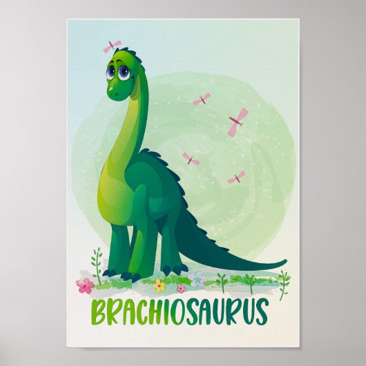 Brachiosaurus kinderkamer poster Dino kinderkamer (Voorkant)