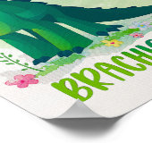 Brachiosaurus kinderkamer poster Dino kinderkamer  (Hoek)