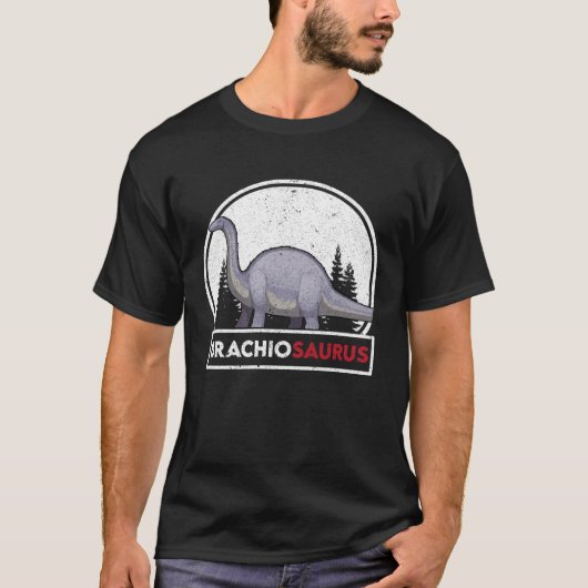 Brachiosaurus Ontwerp Prehistorische Dinosaurus T-shirt (Voorkant)