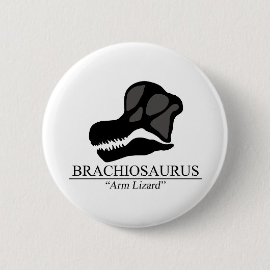 Brachiosaurus Ronde Button 5,7 Cm (Voorkant)