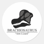 Brachiosaurus Ronde Sticker (Voorkant)
