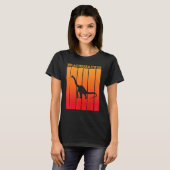 Brachiosaurus Shadow Silhouette op Sunset T-shirt (Voorkant volledig)