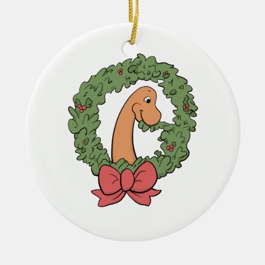 Brachiosaurus Wreath Ornament (Voorkant)