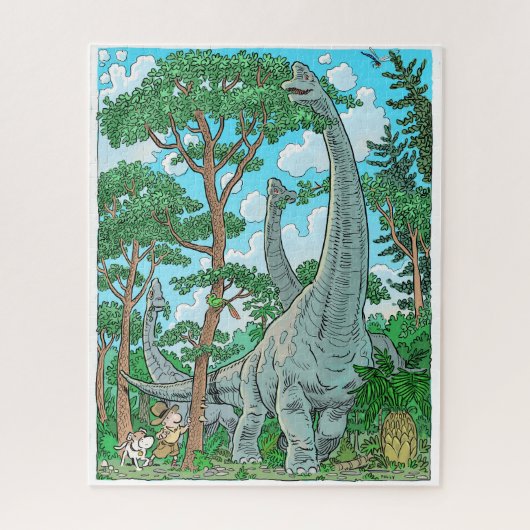 brachiosauruspuzzel legpuzzel (Verticaal)