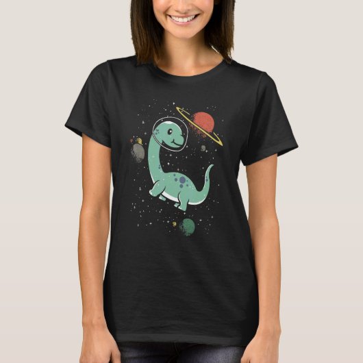 Brachiousaurus Dinosaur Paleontologist Future Astr T-shirt (Voorkant)