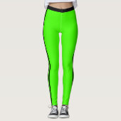 Brack Side Stripe Neon Groene Leggings Custom Kleu (Voorkant)