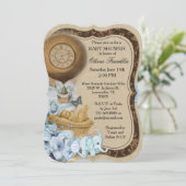 Bracket Baby Boy Shower Uitnodiging (Staand voorkant)