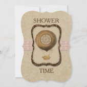 Bracket  Baby Meisje Douche Uitnodiging (Achterkant)