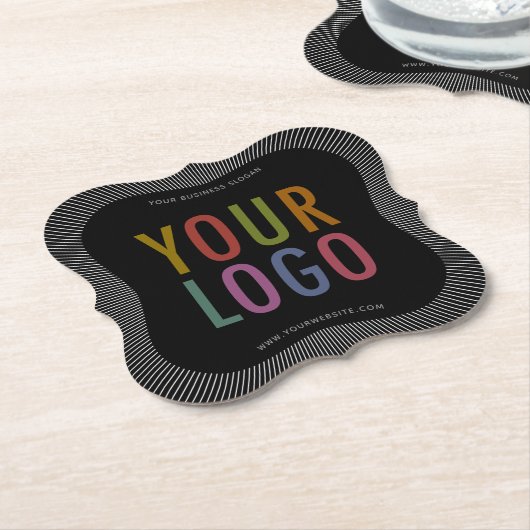 Bracket Custom Paper Onderzetters met Bedrijf Logo (Gekanteld)