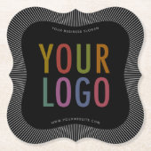 Bracket Custom Paper Onderzetters met Bedrijf Logo (Voorkant)