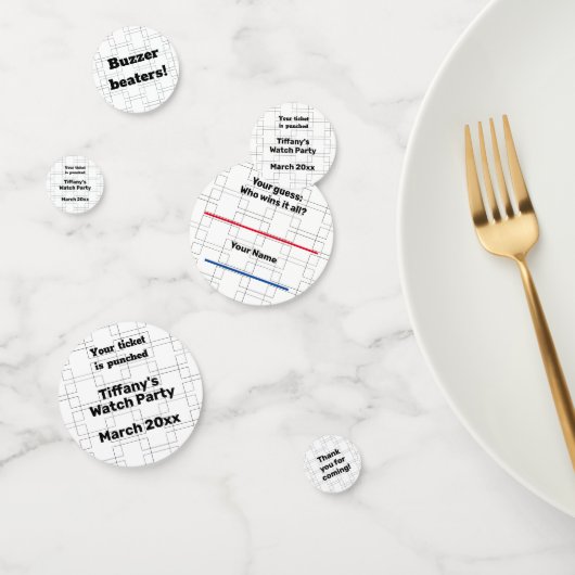 Bracket Eliminatie Toernooi Sport Watch Party Confetti (Groep)