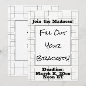 Bracket maart Basketbal Deadline Party Herinnering Kaart (Voorkant / Achterkant)