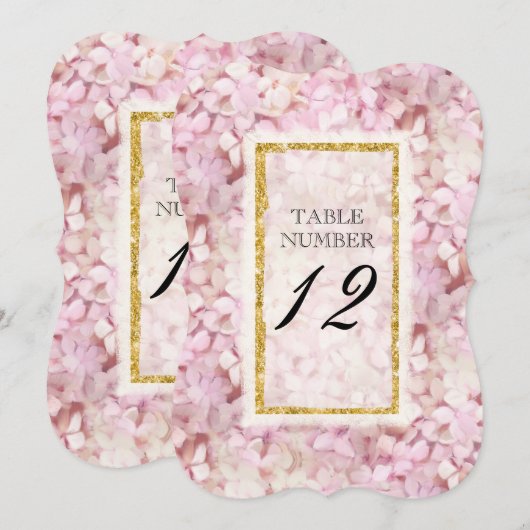Bracket-receptietabel nummer legant Florence Gold Kaart (Voorkant / Achterkant)