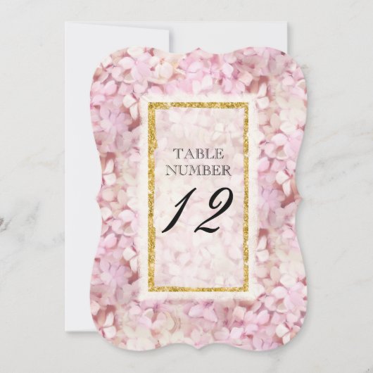 Bracket-receptietabel nummer legant Florence Gold Kaart (Voorkant)