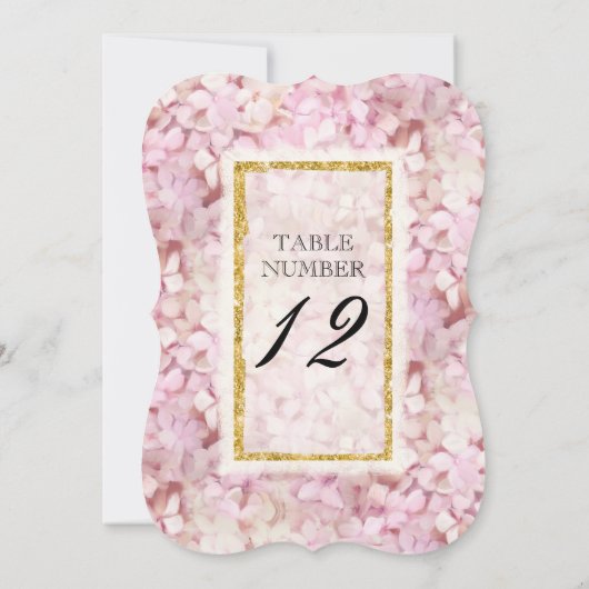 Bracket-receptietabel nummer legant Florence Gold Kaart (Achterkant)